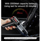 Black 3-in-1 Vacuum Cleaner with Blowing, Suction, and Dust Extraction - USB Rechargeable, 2 x 2000mAh Batteries