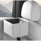 White Foldable Car Trash Bin and Storage Box - 23x17x15cm, Space-Saving, Convenient Design