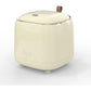 Light Yellow Desktop Trash Bin with Lid - Press-Down Design, Portable for Car and Home Use