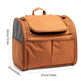 Brown Pet Carrier Backpack - Comfortable and Stylish for Cats and Small Dogs