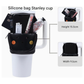 2 PCS White Customizable Tumbler Pouch - Silicone Water Bottle Accessory Bag with Charm Holes - Phone & Essentials Holder
