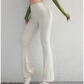 S White High Waist Flare Yoga Pants - Women&