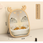 Deer Cartoon Mirror Tabletop Makeup Mirror - Large Wooden Swivel Vanity Mirror for Desk