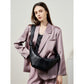 Small Coffee Stylish Croissant Crossbody Bag - Elegant Horn-Shaped Design with Lazy Chic Vibes