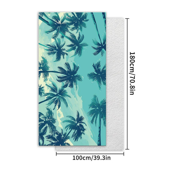 TW1 - Double-Sided Printed Beach Towel - Soft Microfiber - 100x180cm