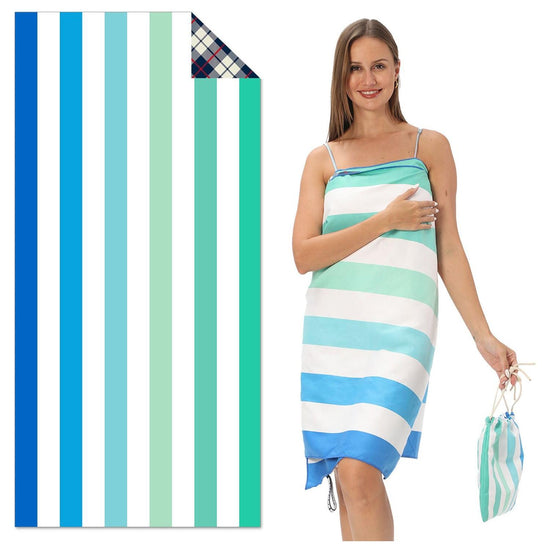 TW5 - Double-Sided Printed Beach Towel - Soft Microfiber - 100x180cm