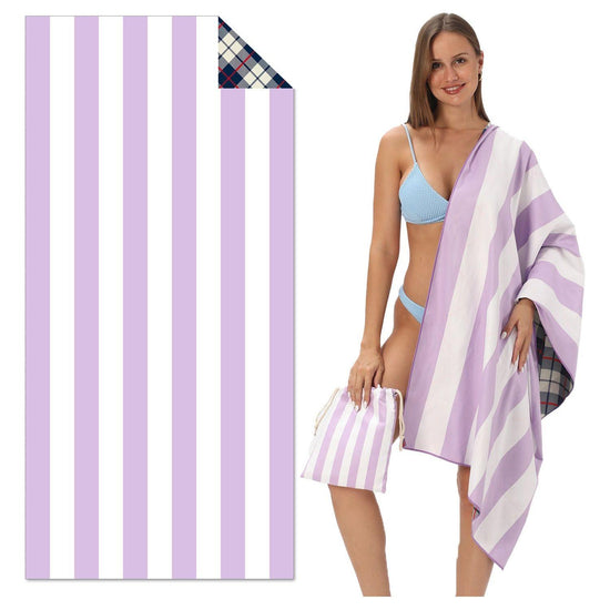 TW9 - Double-Sided Printed Beach Towel - Soft Microfiber - 100x180cm