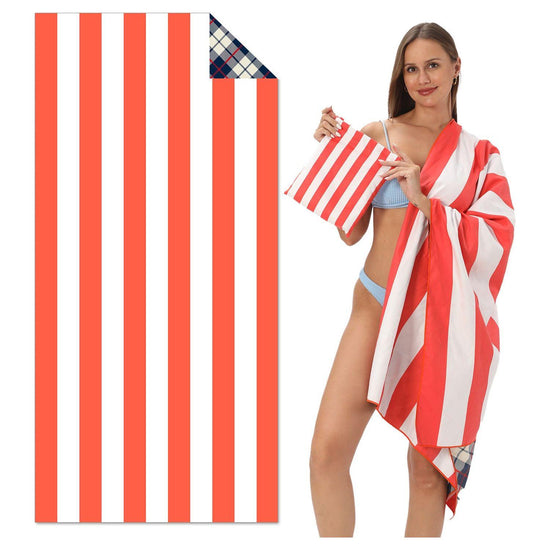 TW13 - Double-Sided Printed Beach Towel - Soft Microfiber - 100x180cm