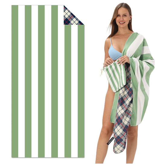 TW14 - Double-Sided Printed Beach Towel - Soft Microfiber - 100x180cm