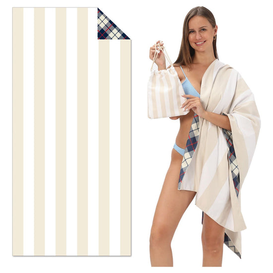 TW15 - Double-Sided Printed Beach Towel - Soft Microfiber - 100x180cm