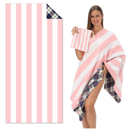 TW16 - Double-Sided Printed Beach Towel - Soft Microfiber - 100x180cm