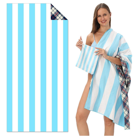 TW18 - Double-Sided Printed Beach Towel - Soft Microfiber - 100x180cm