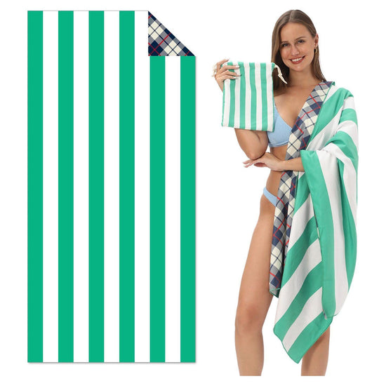 TW19 - Double-Sided Printed Beach Towel - Soft Microfiber - 100x180cm