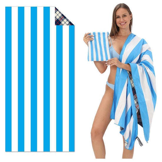 TW20 - Double-Sided Printed Beach Towel - Soft Microfiber - 100x180cm