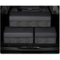 Medium Sized Tumbled Leather Black Foldable Car Trunk Storage Box - Large Capacity Insertable Rear Organizer
