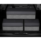 Medium Sized Tumbled Leather Grey Foldable Car Trunk Storage Box - Large Capacity Insertable Rear Organizer