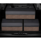 Medium Sized Tumbled Leather Brown Foldable Car Trunk Storage Box - Large Capacity Insertable Rear Organizer