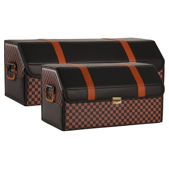 Extra Large Sporty and Stylish Foldable Car Trunk Storage Box - Large Capacity Insertable Rear Organizer