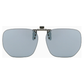 Quicksilver 2-Piece Flip-Up Sunglasses Clip-On Set for Glasses - UV-Protective Square Polarized Lenses for Driving