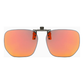 Quickred 2-Piece Flip-Up Sunglasses Clip-On Set for Glasses - UV-Protective Square Polarized Lenses for Driving