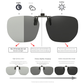 Quickred 2-Piece Flip-Up Sunglasses Clip-On Set for Glasses - UV-Protective Square Polarized Lenses for Driving