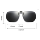Quickred 2-Piece Flip-Up Sunglasses Clip-On Set for Glasses - UV-Protective Square Polarized Lenses for Driving