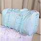 Green Travel Bag with Large Capacity - Stylish Striped Backpack for Short Trips, 40x28x10cm