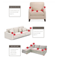 Light Tan Three-person Sofa Bubble Gauze Sofa Cover with Skirt - Full Elastic Dustproof Three-person Seater 190-230cm