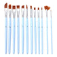 Light blue 18-Piece Multi-Purpose Nylon Hair Watercolor Brush Set – Professional Painting Tools for Artists