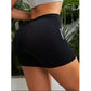 2 pcs High waist black yoga shorts for running, fitness and sports | Tummy control, butt lift, sweat wicking, size S