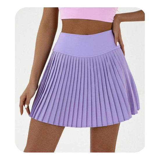 High waist purple pleated skirt | built-in shorts to prevent exposure - suitable for yoga, badminton and golf  Size S