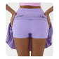High waist Blue and White pleated skirt | built-in shorts to prevent exposure - suitable for yoga, badminton and golf  Size L