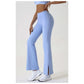 Blue Flared Leggings & Sports Bra Set - Breathable & Stretchy Activewear for Yoga, Running & Gym Workouts Size XL
