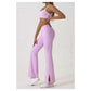 Pink Flared Leggings & Sports Bra Set - Breathable & Stretchy Activewear for Yoga, Running & Gym Workouts Size XL