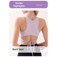Black Summer Elastic Running Sports Vest with Padded Bra, Sleeveless Yoga Tank Top- M Size