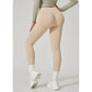 Khaki High-Waisted Butt Lift Yoga Pants for Women - Peach Hip Design, Full-Length Leggings, Workout and Fitness Activewear size M