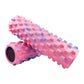 Black Solid Yoga Foam Roller 45cm -Colorful Wolf Tooth Design Muscle Relaxation Massage Stick for Fitness and Sports