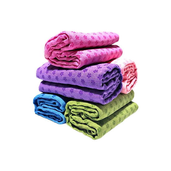 Blue Plum Blossom Yoga Towel Mat – Absorbent, Thick, Non-Slip, Portable Fitness Blanket for Home Use 183*63CM