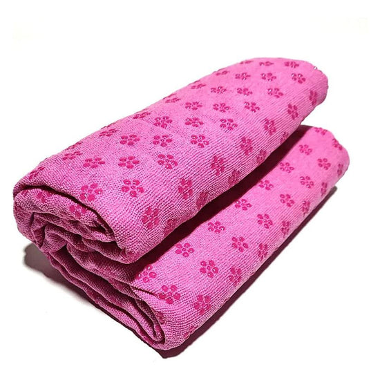 Rose red Plum Blossom Yoga Towel Mat - Absorbent, Thick, Non-Slip, Portable Fitness Blanket for Home Use 183*63CM