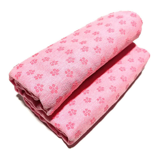 Pink Plum Blossom Yoga Towel Mat - Absorbent, Thick, Non-Slip, Portable Fitness Blanket for Home Use 183*63CM
