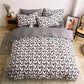 Love patternt Three-Piece Bedding Set - Comfortable Polyester with Adjustable Corner Straps (Quilt Cover 173*230CM + Pillowcase 51*76CM*2)