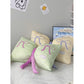 Green Cute Butterfly Knot Pillow | Soft Bed & Seat Cushion, Decorative Throw Pillow for Home & Car 65x40cm