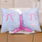 Blue Cute Butterfly Knot Pillow | Soft Bed & Seat Cushion, Decorative Throw Pillow for Home & Car 65x40cm