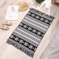Handwoven Cotton Tassel Floor Rug for Bedroom or Living Room|Soft, Modern Geometric Design,60x90cm