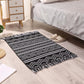 Handwoven Cotton Tassel Floor Rug for Bedroom or Living Room|Soft, Modern Geometric Design,60x90cm
