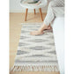 Handwoven Cotton Tassel Floor Rug for Bedroom or Living Room|Soft, Modern Geometric Design,60x90cm