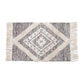 Handwoven Cotton Tassel Floor Rug for Bedroom or Living Room|Soft, Modern Geometric Design,60x90cm