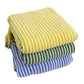 Green Cozy Knit Throw Blanket with Fringe - Stylish Striped  Bed End Cover, 127x170CM