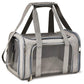 Grey Portable Pet Travel Carrier Bag - Foldable, Durable, and Comfortable for Small Dogs & Cats 50cmx34cmx34cm