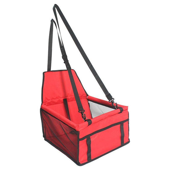 Red Portable Pet Car Seat for Dogs and Cats - Adjustable Car Seat Cover, Pet Travel Car Carrier with Safety Belt